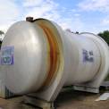 Used 30950 litre horizintal aluminium nitric acid storage tank. 